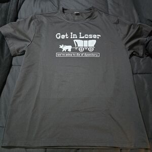 Get In Loser Oregon Trail Graphic Tee - Black